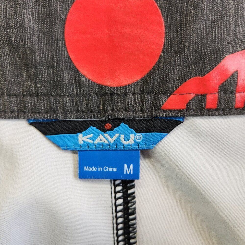 Kavu Board Shorts Mens M Black Ice Cream Popsicle Sunglass Loop Zip Pocket - Picture 12 of 16